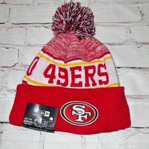 New Era San Francisco 49ers NFL Knit Hat Pom Beanie Cap OSFA